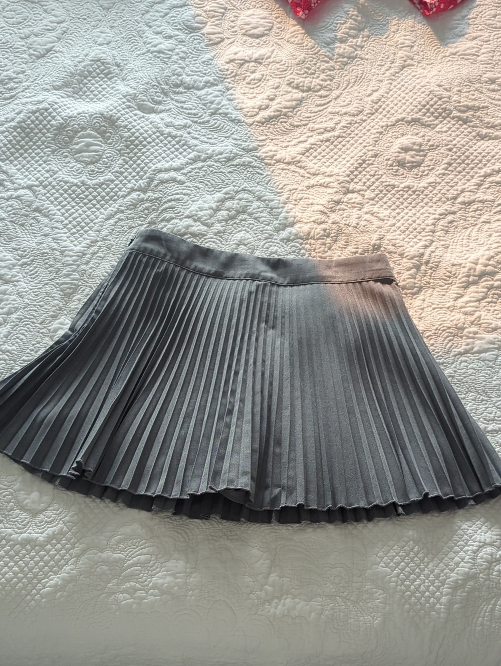 H&M Women's Pleated Skater Skirt - Gray